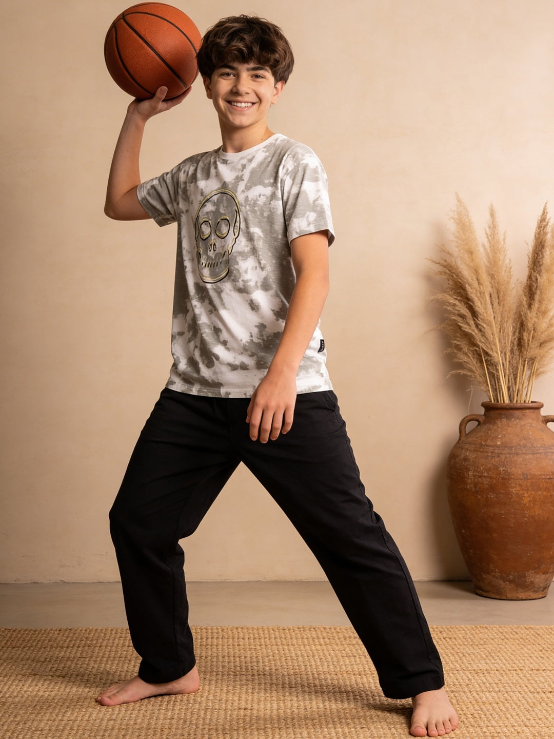 Lil Tomatoes Boys Cotton Night Suits - Charcoal