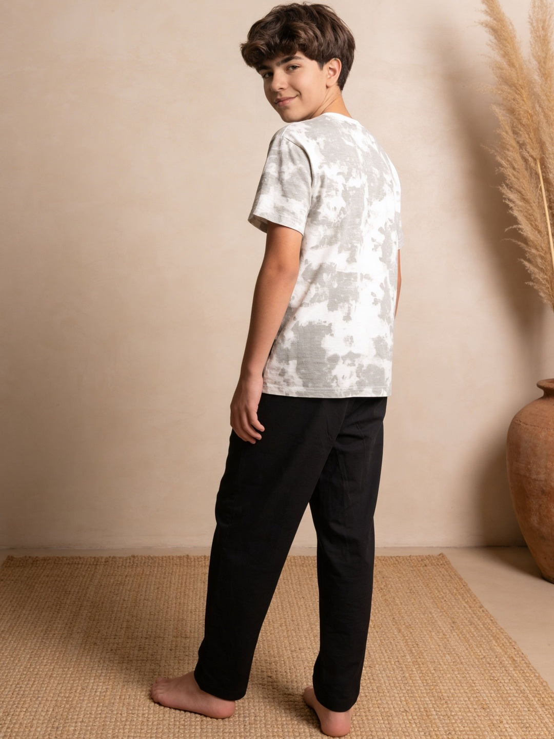 Lil Tomatoes Boys Cotton Night Suits - Charcoal