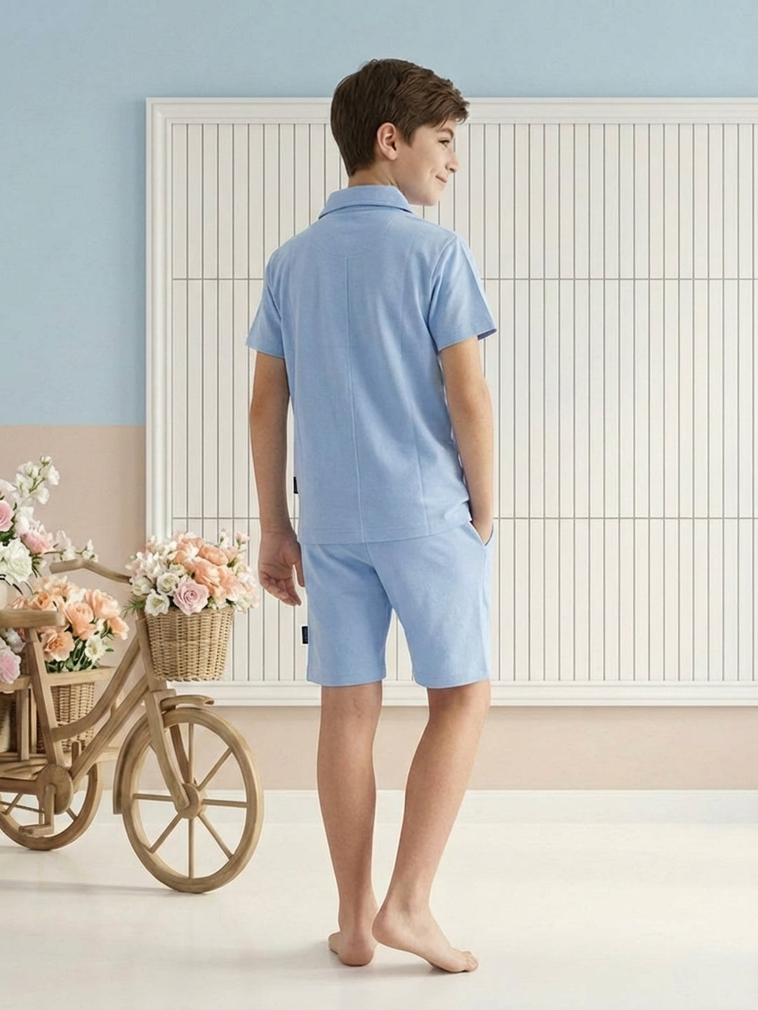 Lil Tomatoes Boys Cotton Night Suits - Ocean Blue