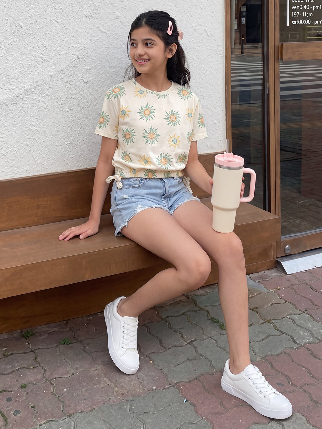Lil Tomatoes Girls Cotton Top - Cream