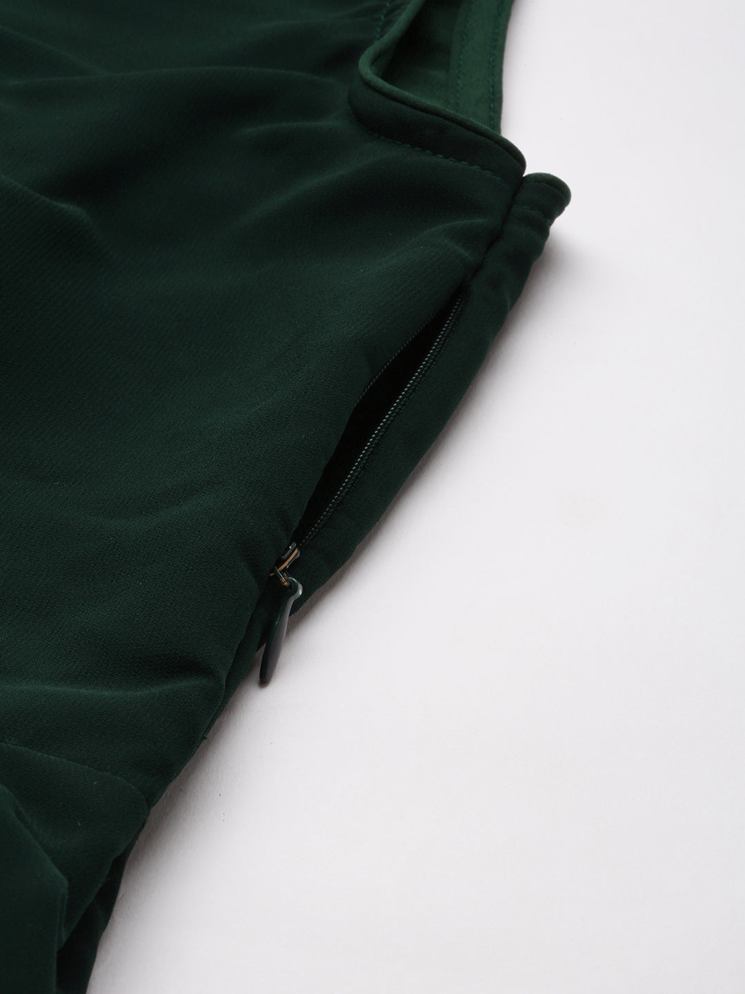 Bollywood Vogue Ready To Wear Green Cotton Embroidered Jacket Style Gown - Additional View 1