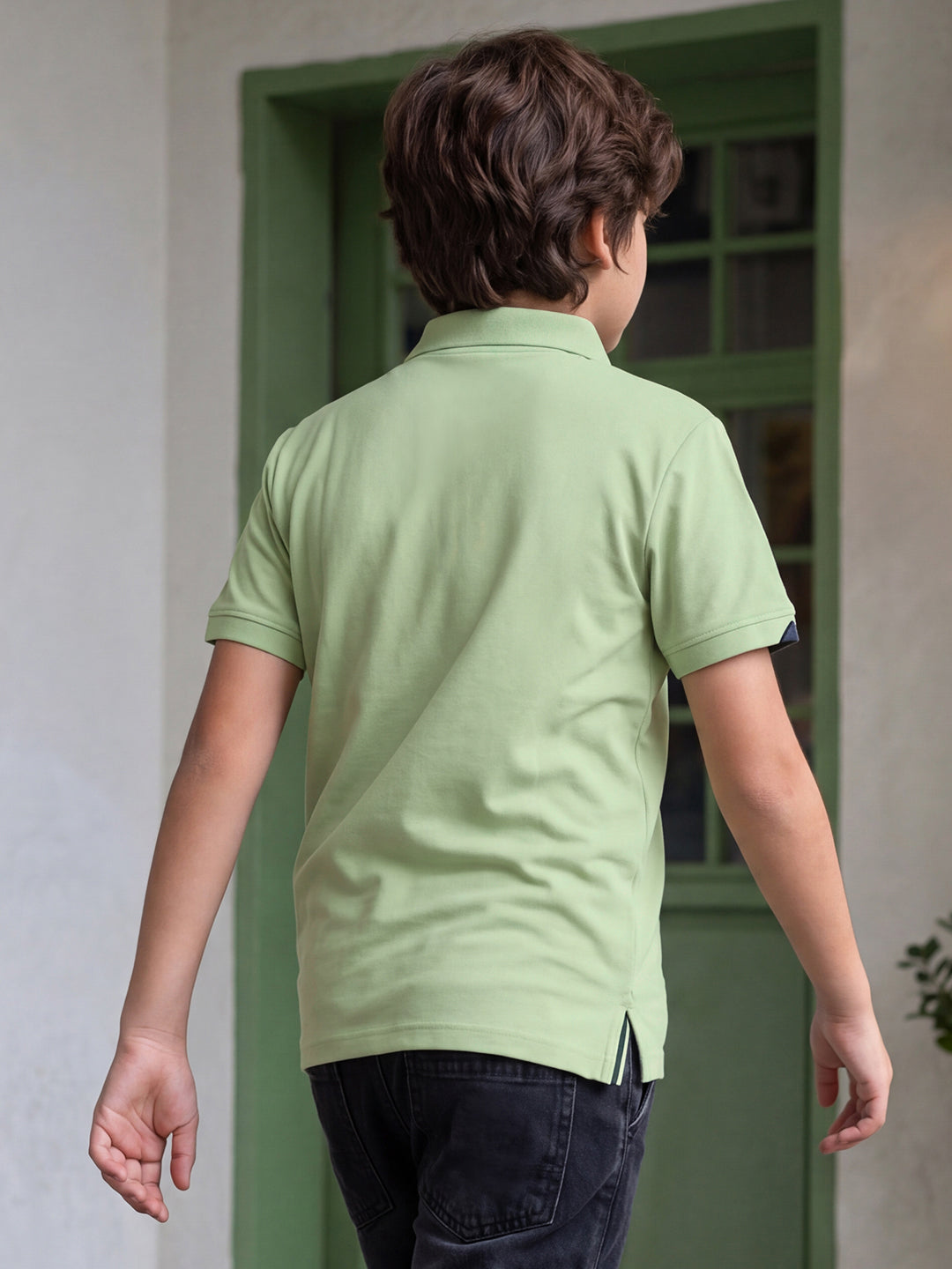 Lil Tomatoes Boys Sports Polo T-Shirt - Pista Green