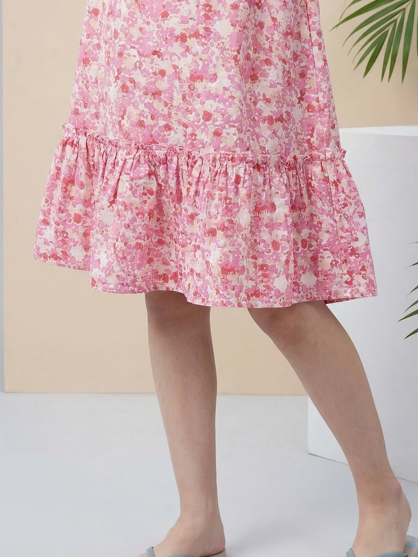 Lil Tomatoes Girls Cotton Dress - Pink