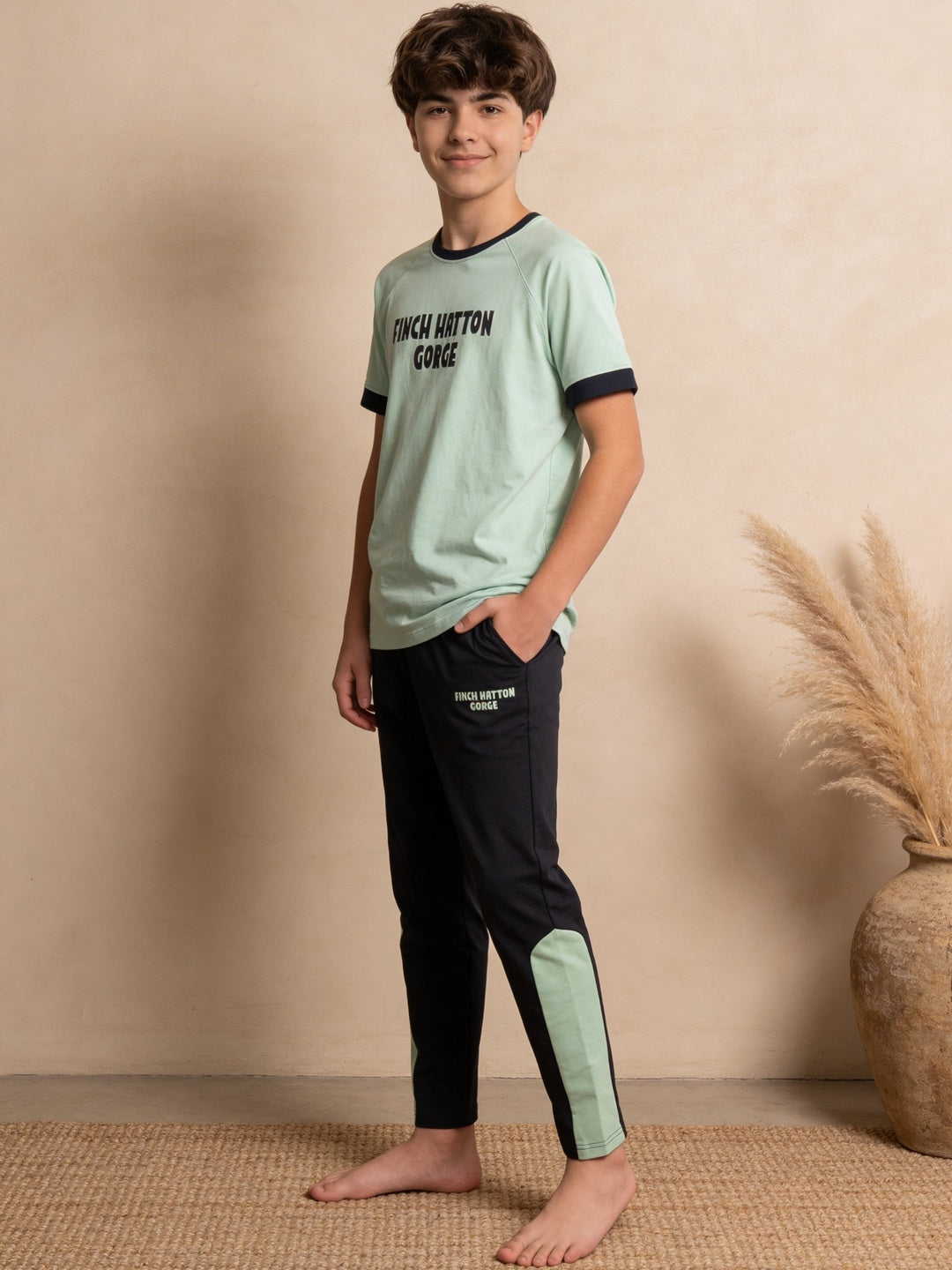 Lil Tomatoes Boys Cotton Night Suits - Light Green