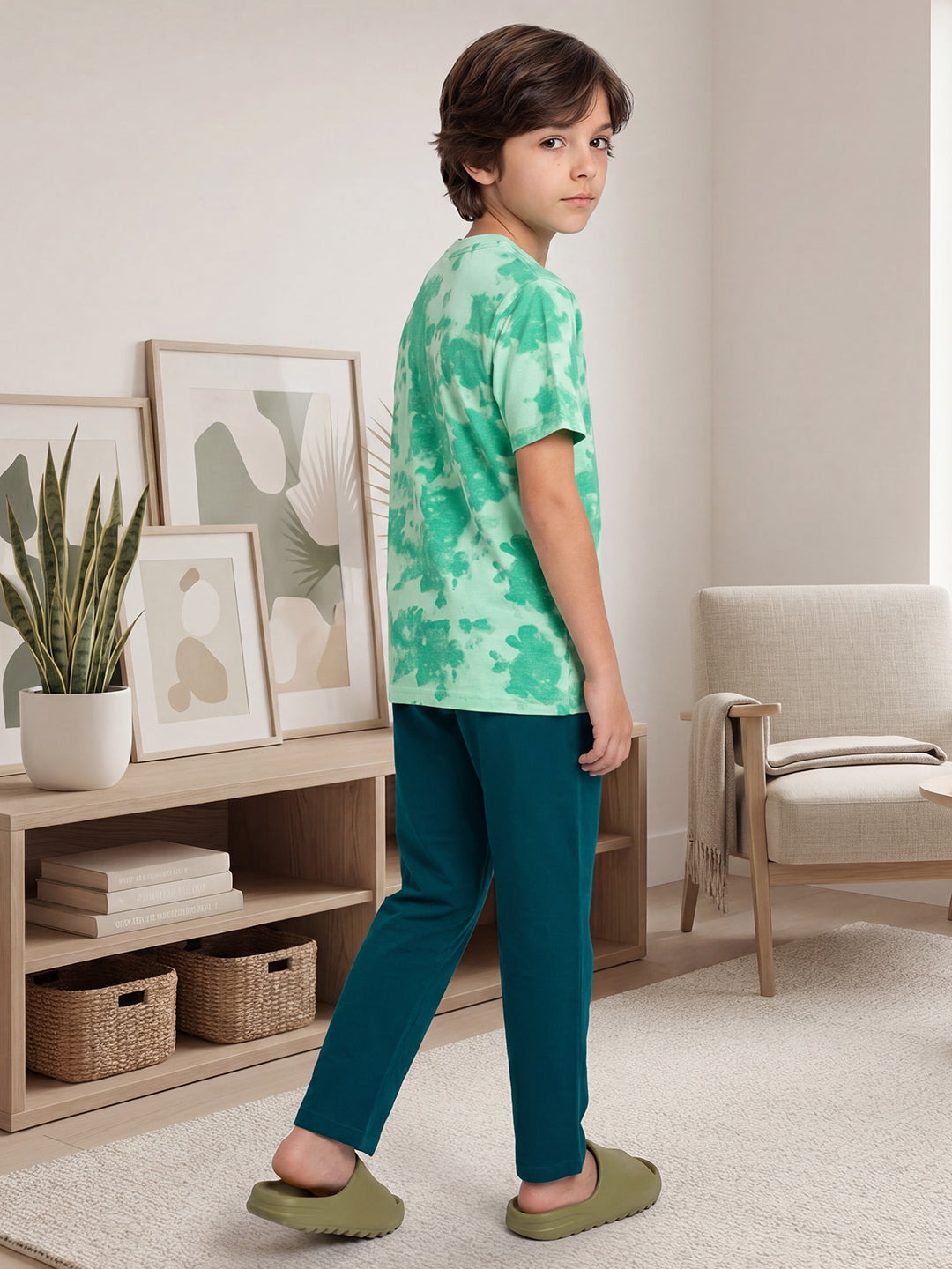 Lil Tomatoes Boys Cotton Night Suits - Teal