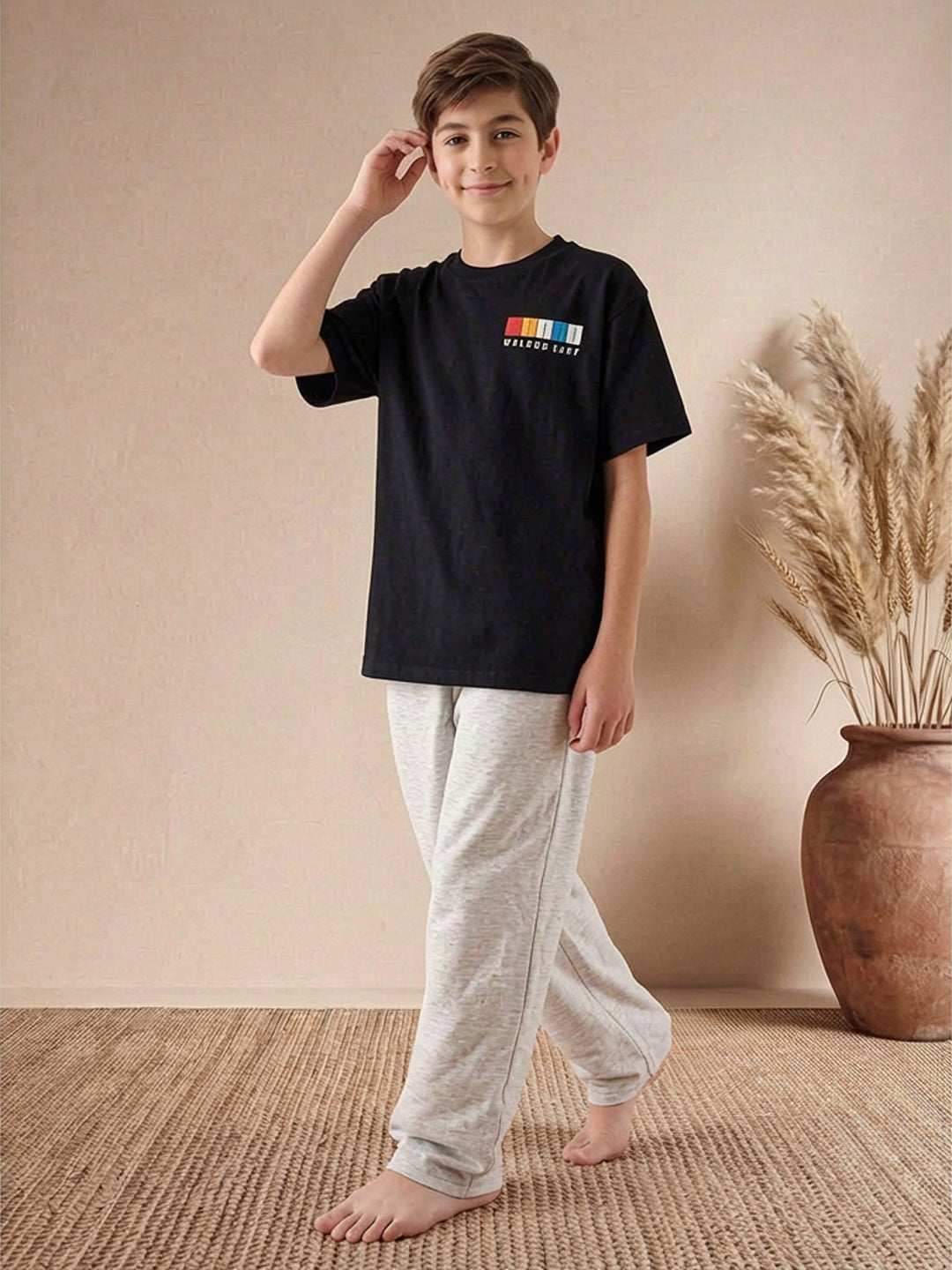 Lil Tomatoes Boys Cotton Night Suits - Black