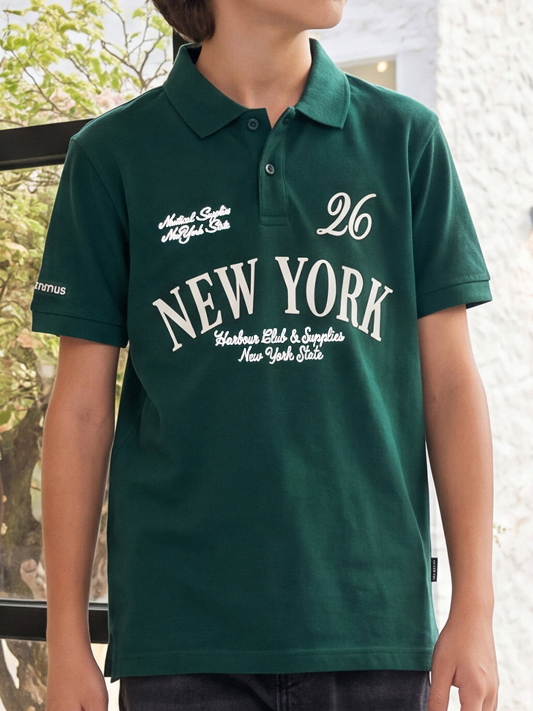 Lil Tomatoes Boys Cotton Pique Polo T-Shirt - Bottle Green
