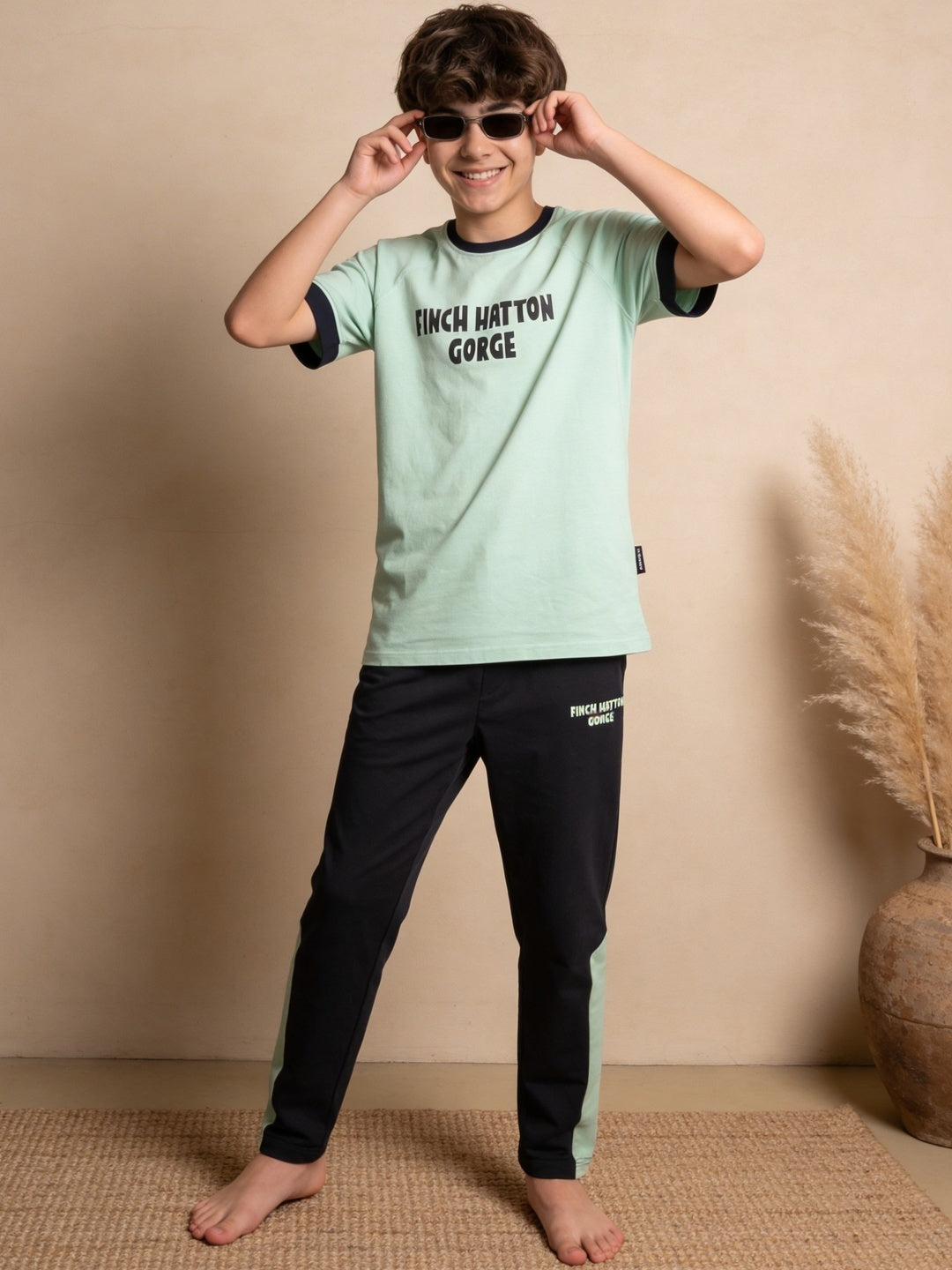 Lil Tomatoes Boys Cotton Night Suits - Light Green