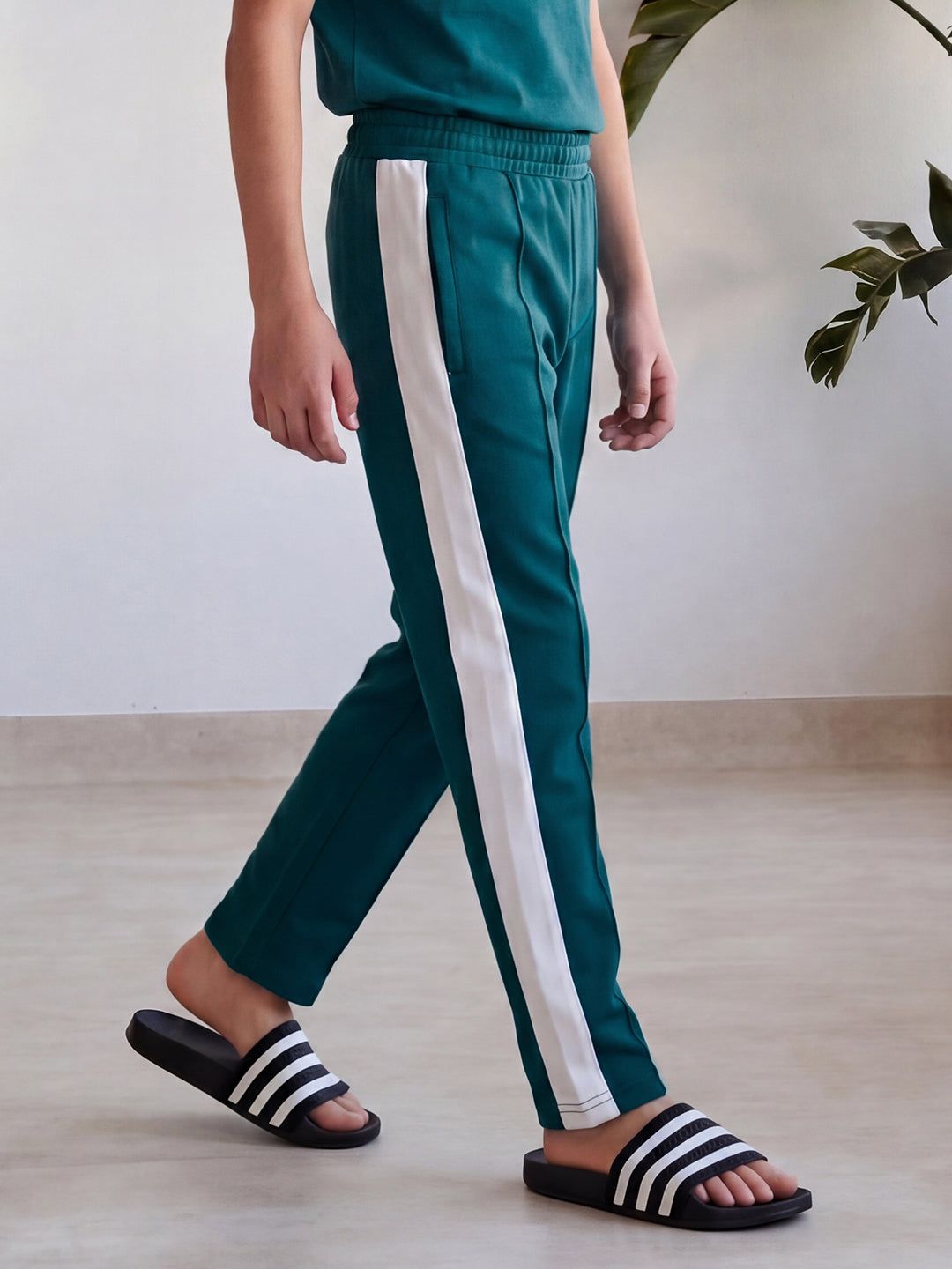 Lil Tomatoes Boys Cotton Looper Trackpant - Teal
