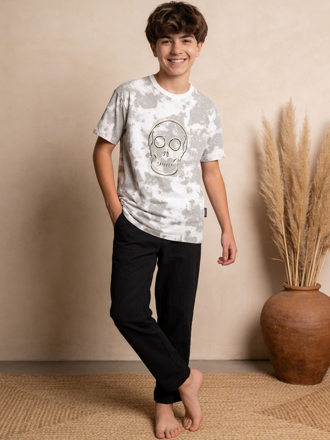 Lil Tomatoes Boys Cotton Night Suits - Charcoal