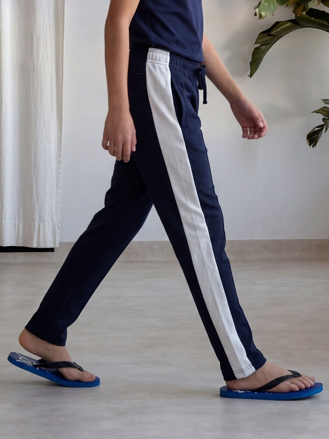 Lil Tomatoes Boys Cotton Looper Trackpant - Navy Blue
