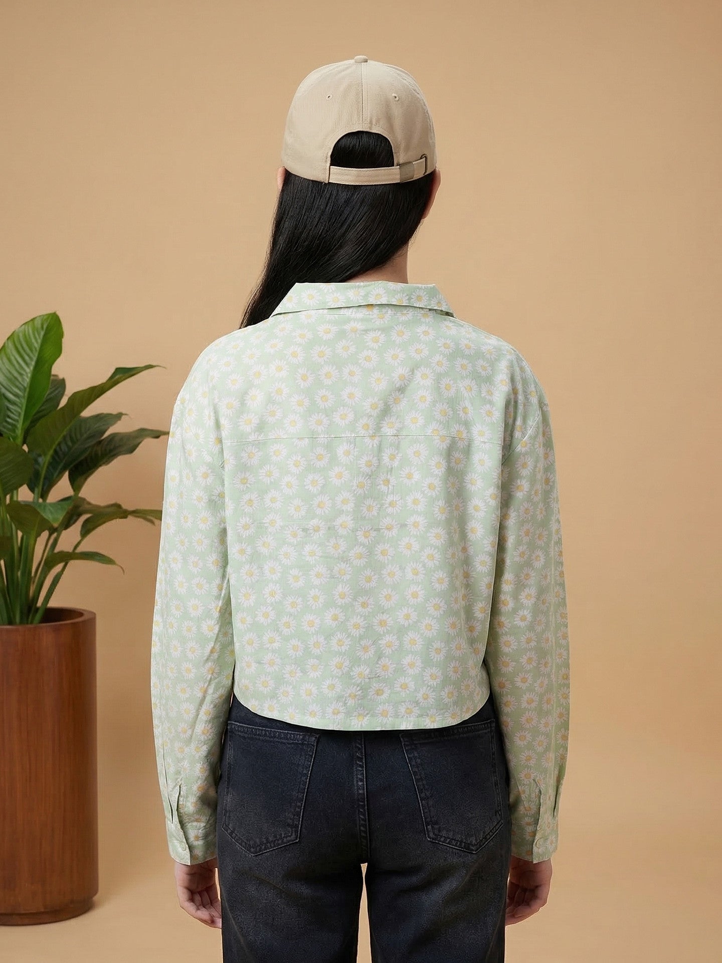 Lil Tomatoes Girls Cotton Shirt - Green