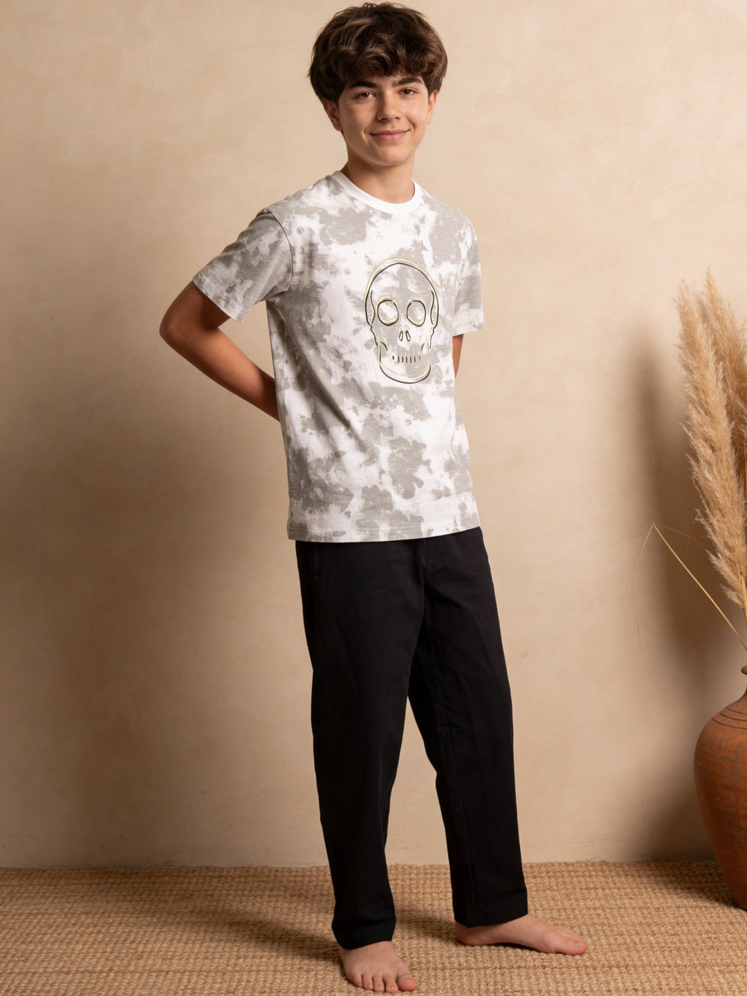 Lil Tomatoes Boys Cotton Night Suits - Charcoal
