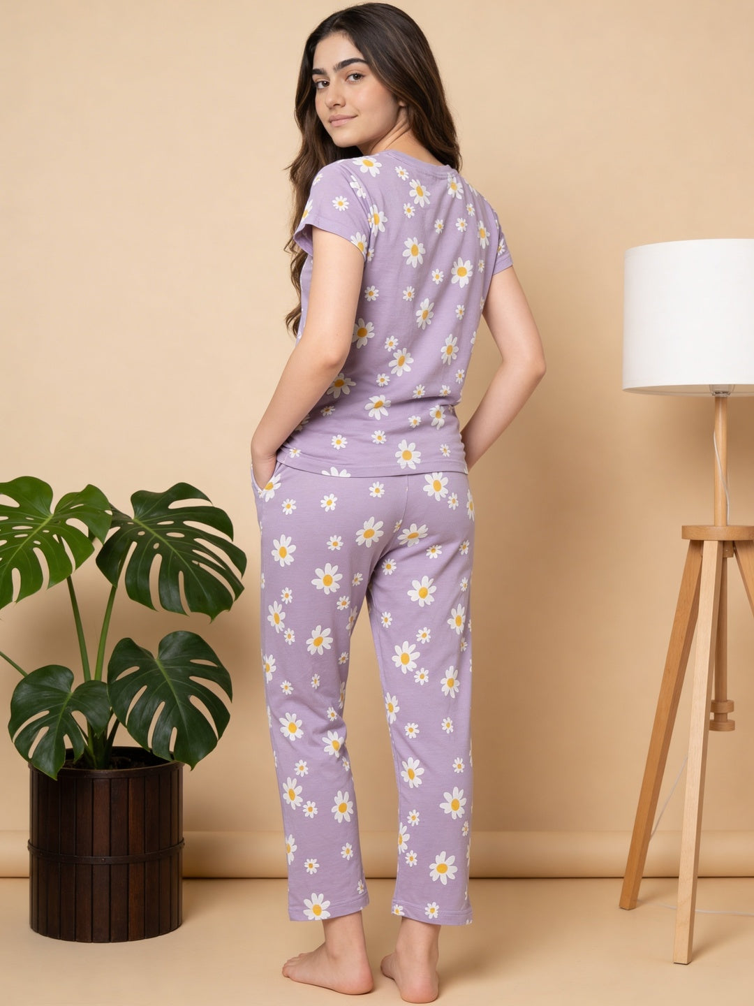 Lil Tomatoes Girls Cotton Night Suits - Purple