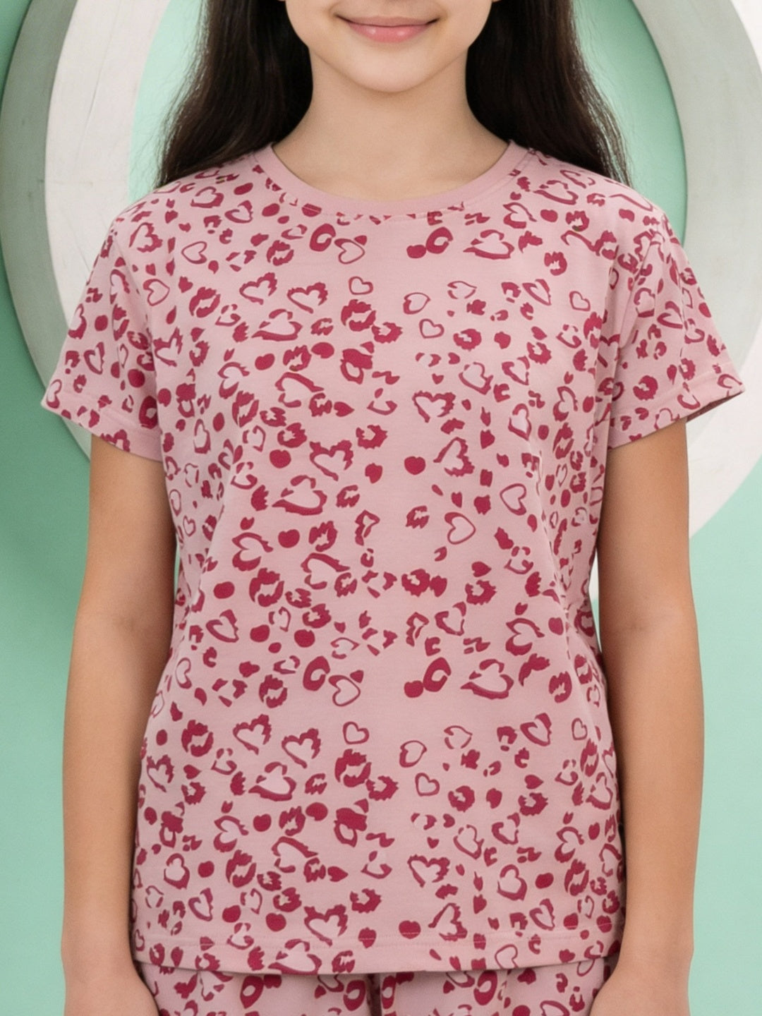Lil Tomatoes Girls Cotton Night Suits - Coral