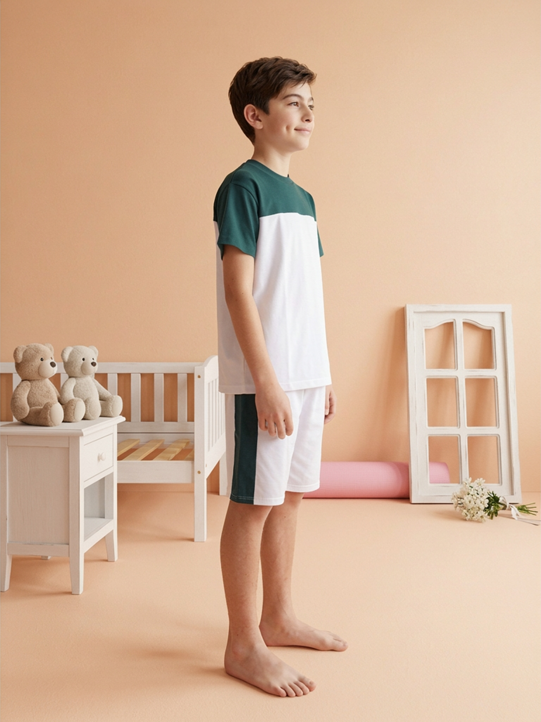 Lil Tomatoes Boys Cotton Night Suits - Bottle Green