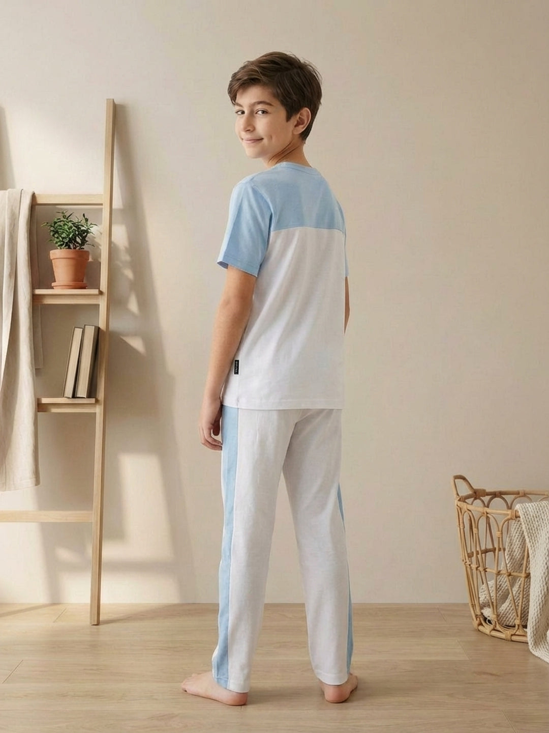 Lil Tomatoes Boys Cotton Night Suits - Ocean Blue