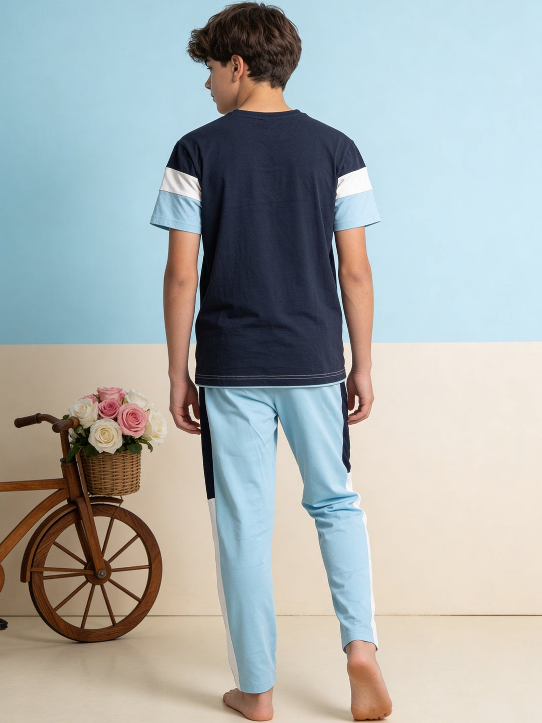 Lil Tomatoes Boys Cotton Night Suits - Navy Blue