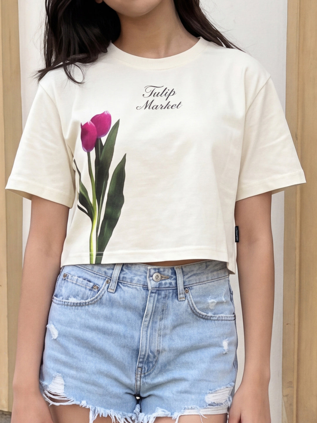 Lil Tomatoes Girls Cotton Crop Top - Pale Yellow