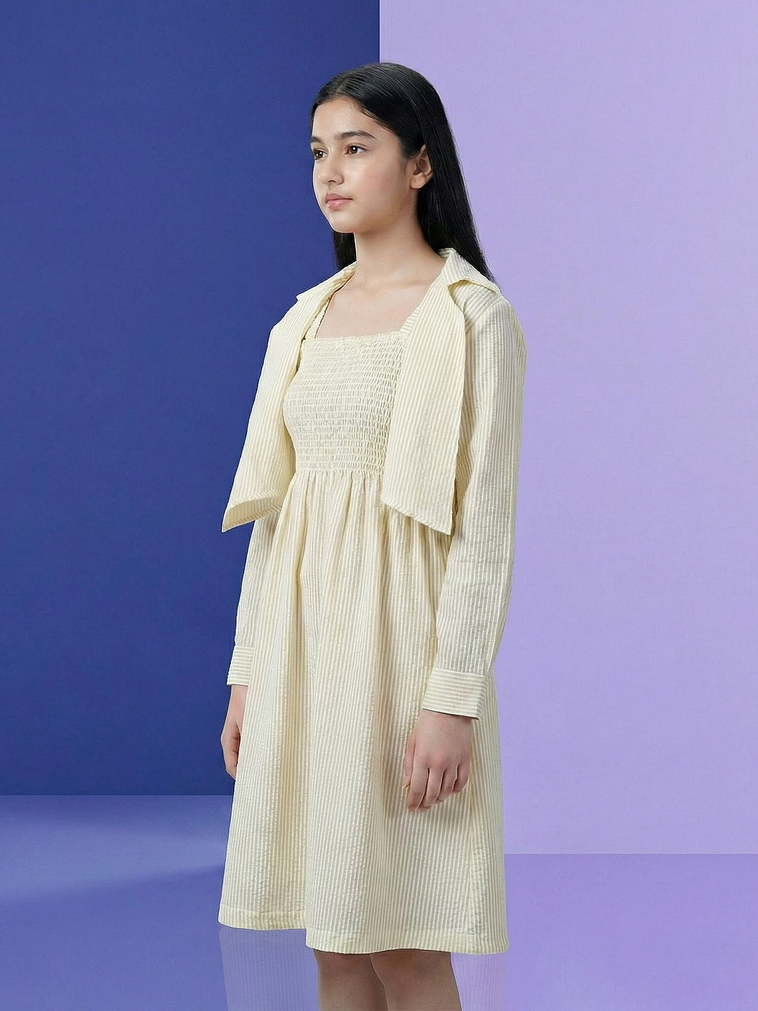 Lil Tomatoes Girls Cotton Dress - Lemon Yellow