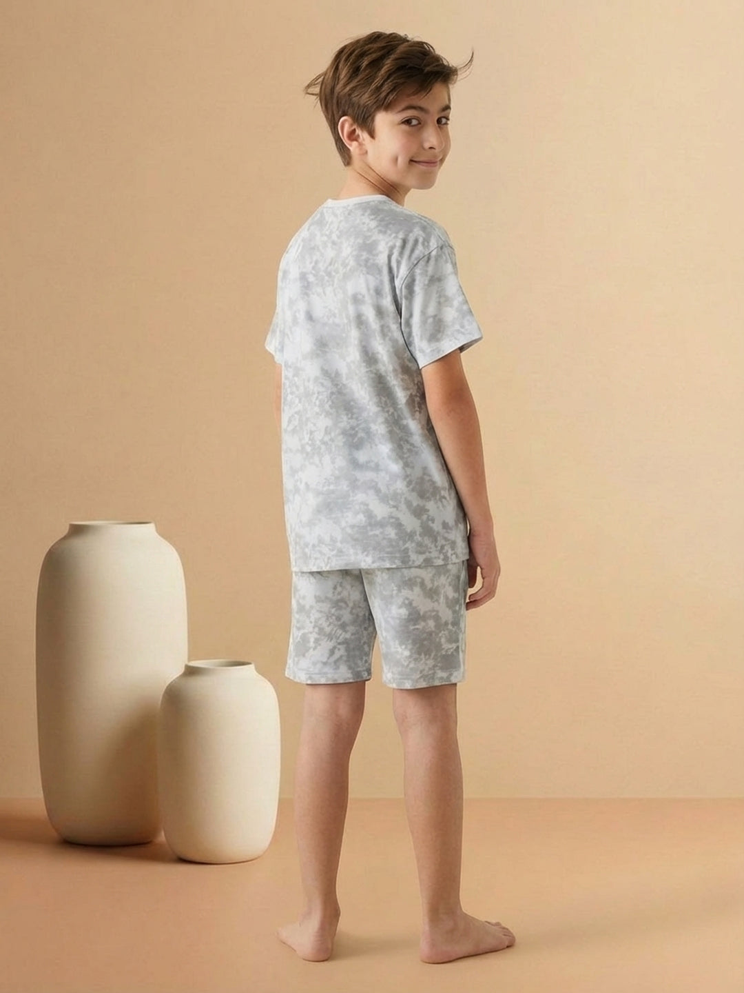 Lil Tomatoes Boys Cotton Night Suits - Charcoal