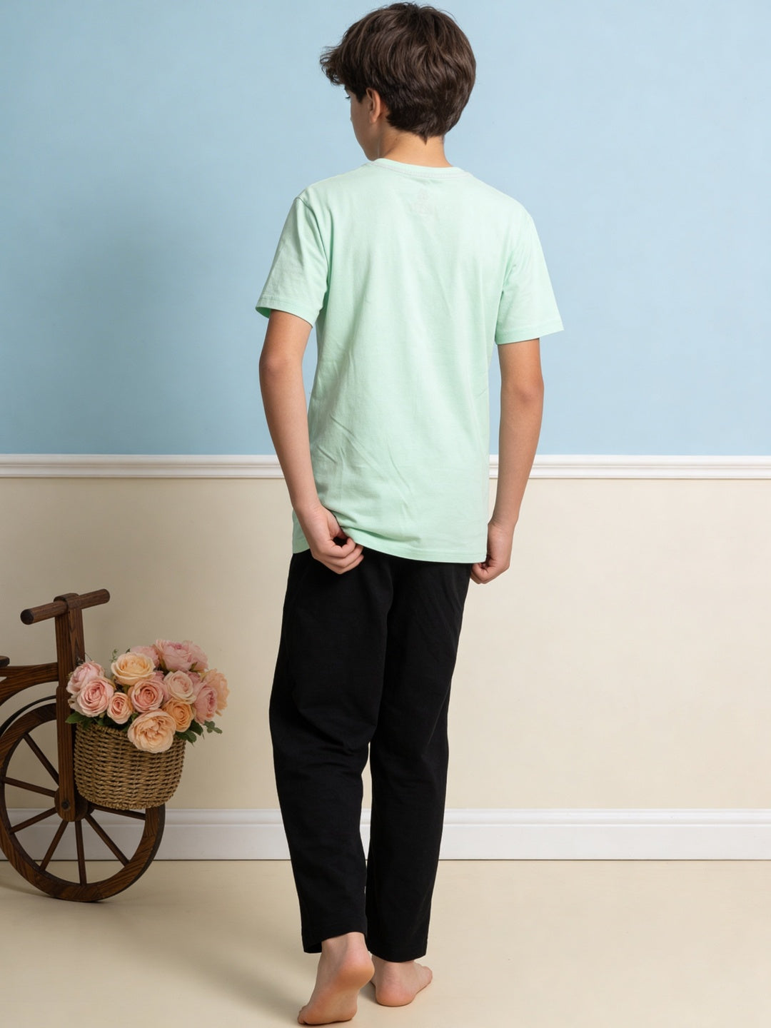 Lil Tomatoes Boys Cotton Night Suits - Light Green