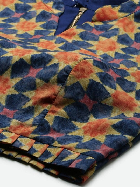 Bollywood Vogue Ready To Wear Multicolored Printed Pleated Lehenga - Look Shot