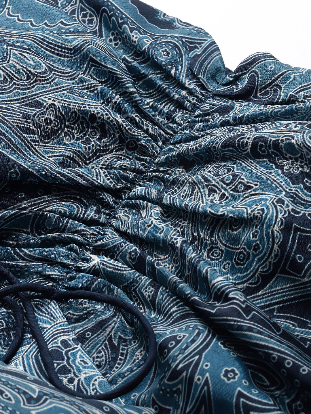 Bollywood Vogue Ready To Wear Multicolor Chinon Digital Print Floor Length Gown - Detail View