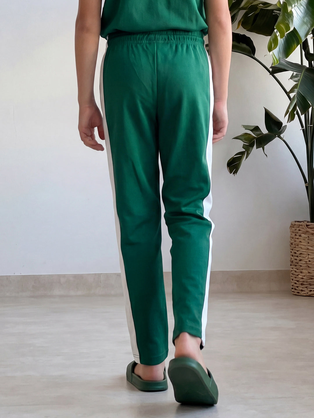 Lil Tomatoes Boys Cotton Looper Trackpant - Bottle Green