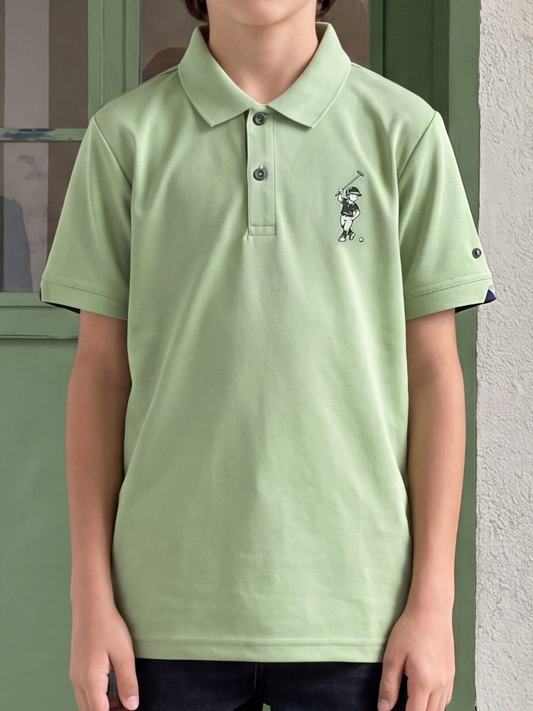 Lil Tomatoes Boys Sports Polo T-Shirt - Pista Green