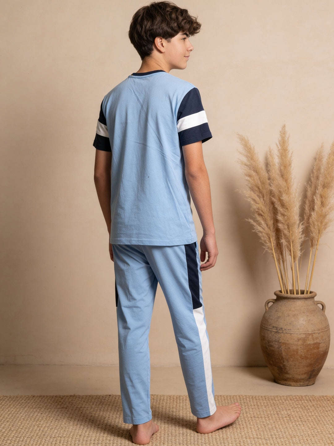 Lil Tomatoes Boys Cotton Night Suits - Ocean Blue