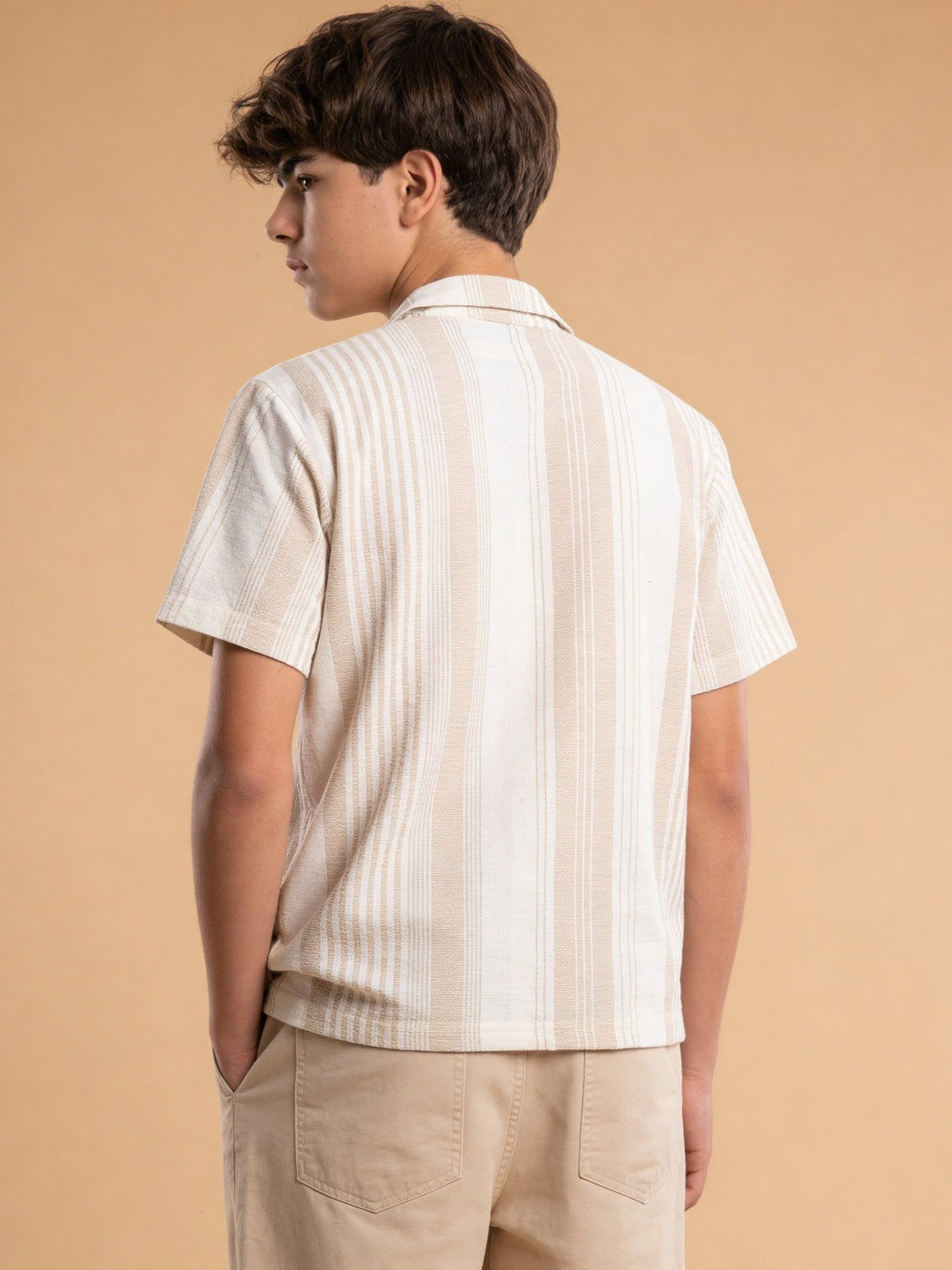 Lil Tomatoes Boys Cotton Shirt - Cream