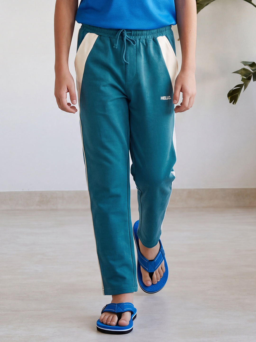 Lil Tomatoes Boys Cotton Looper Trackpant - Teal
