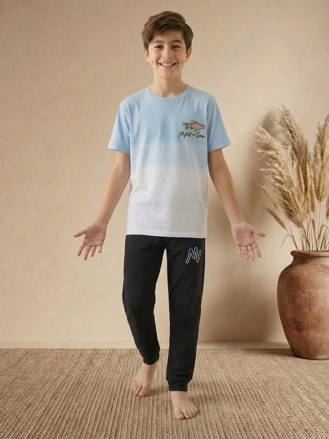 Lil Tomatoes Boys Cotton Night Suits - Ocean Blue
