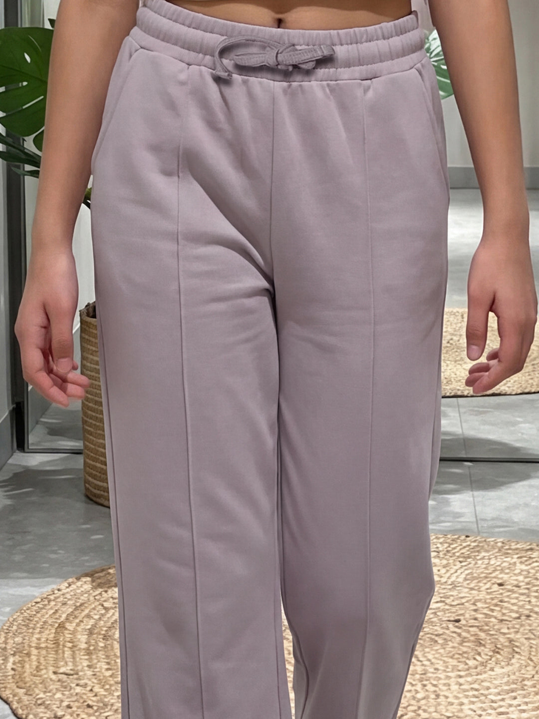 Lil Tomatoes Girls Cotton Looper Trackpant - Violet