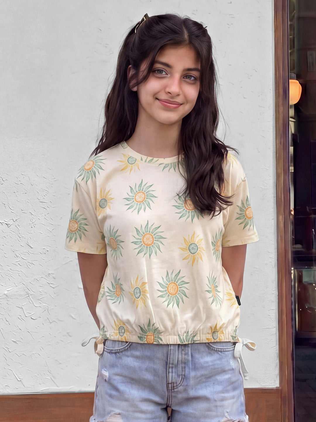 Lil Tomatoes Girls Cotton Top - Cream