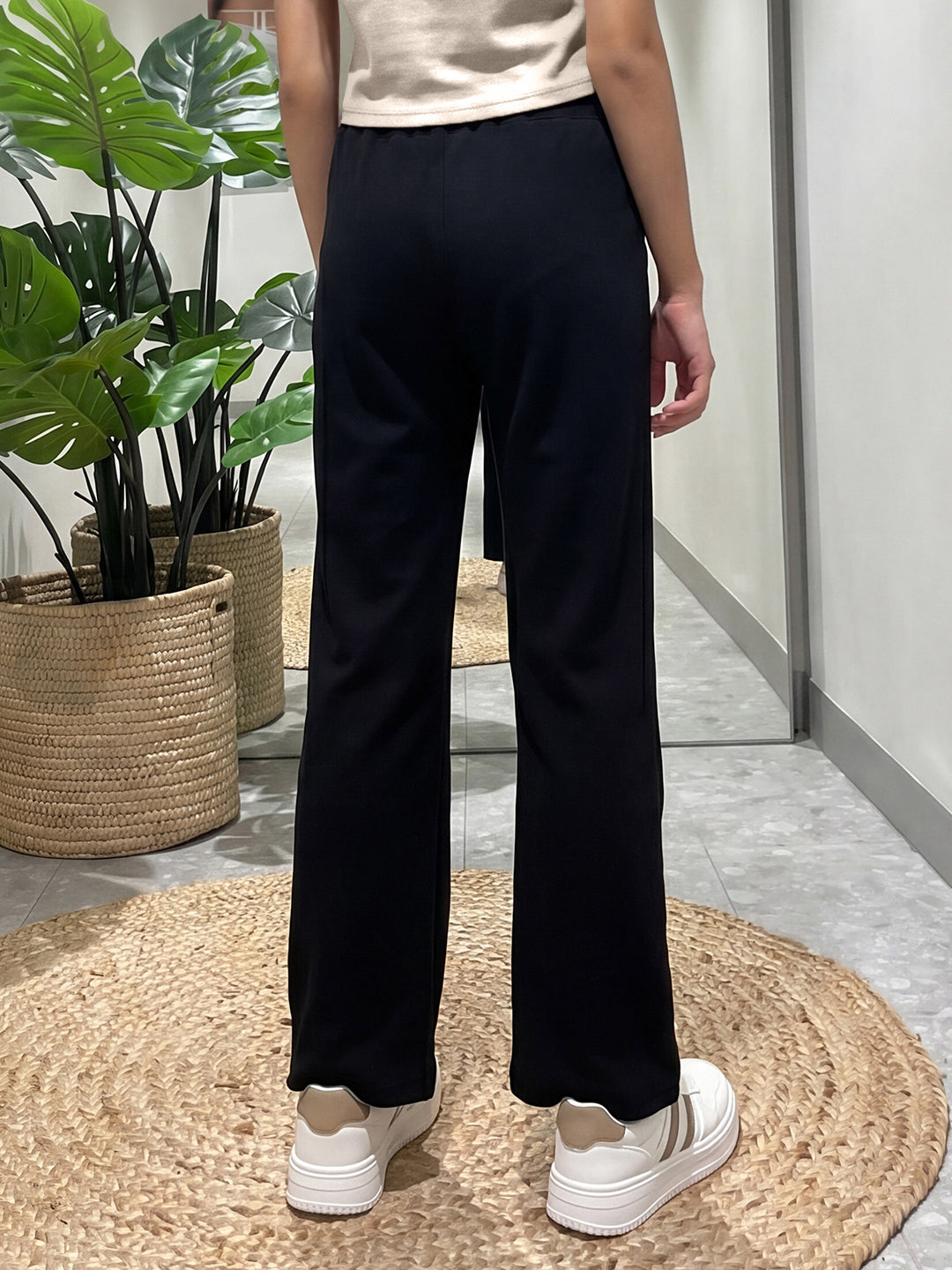 Lil Tomatoes Girls Cotton Looper Trackpant - Black