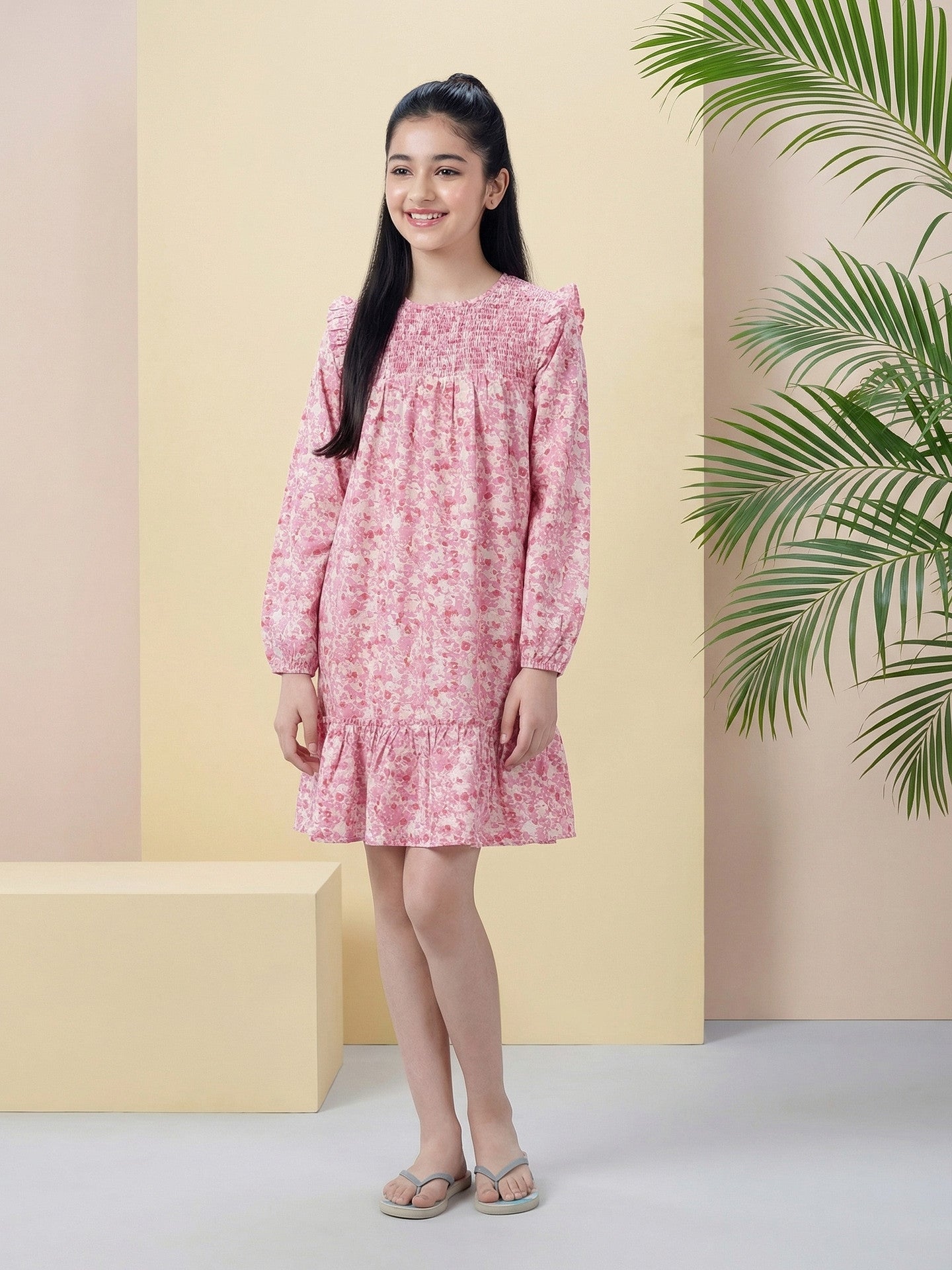 Lil Tomatoes Girls Cotton Dress - Pink