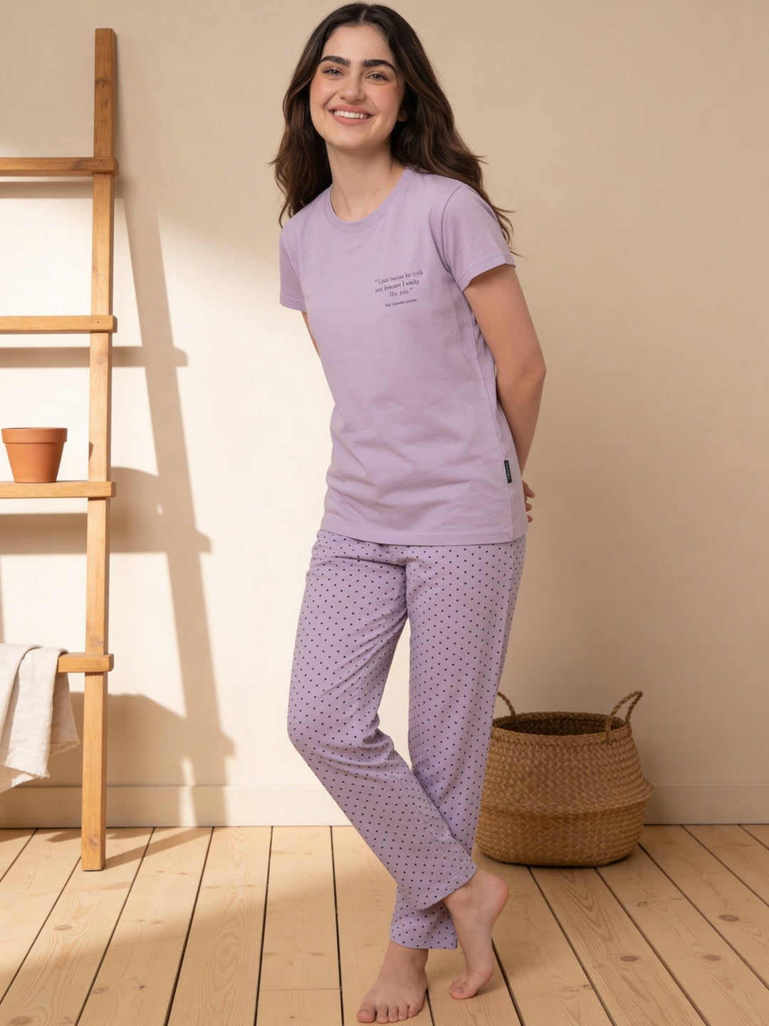 Lil Tomatoes Girls Cotton Night Suits - Purple