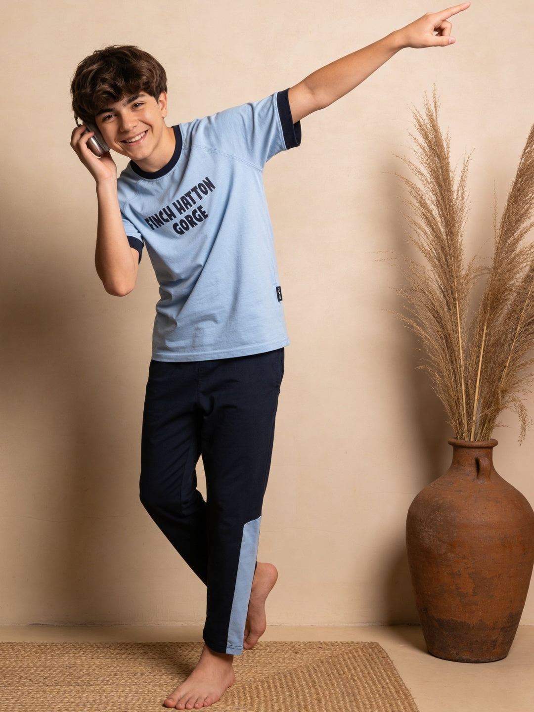 Lil Tomatoes Boys Cotton Night Suits - Ocean Blue