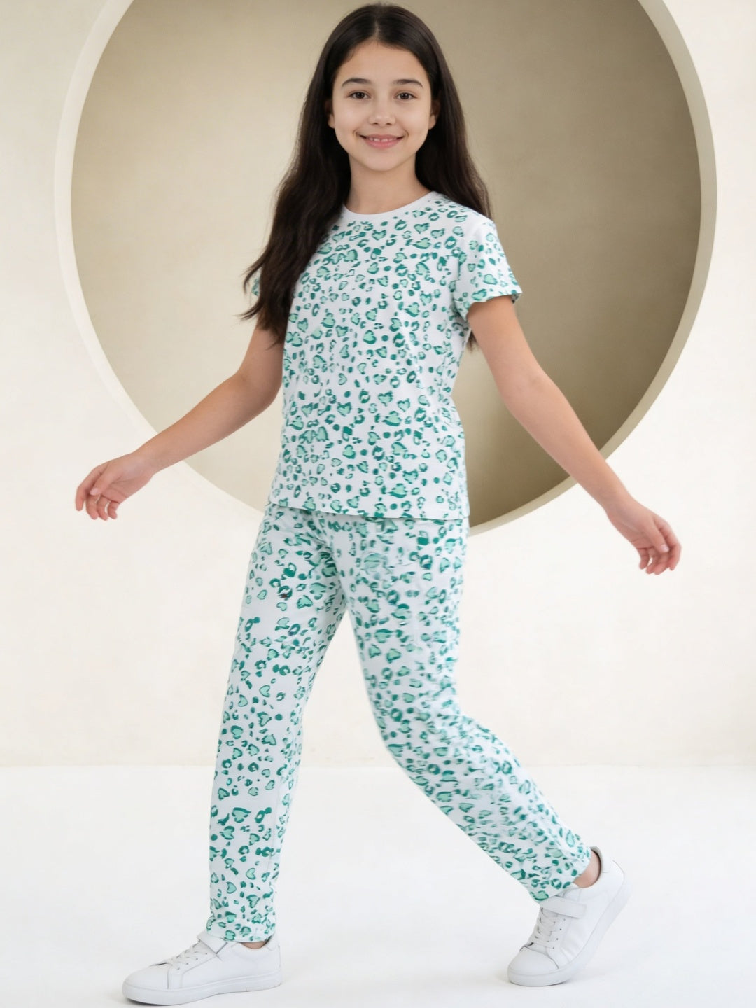 Lil Tomatoes Girls Cotton Night Suits - Mint Green