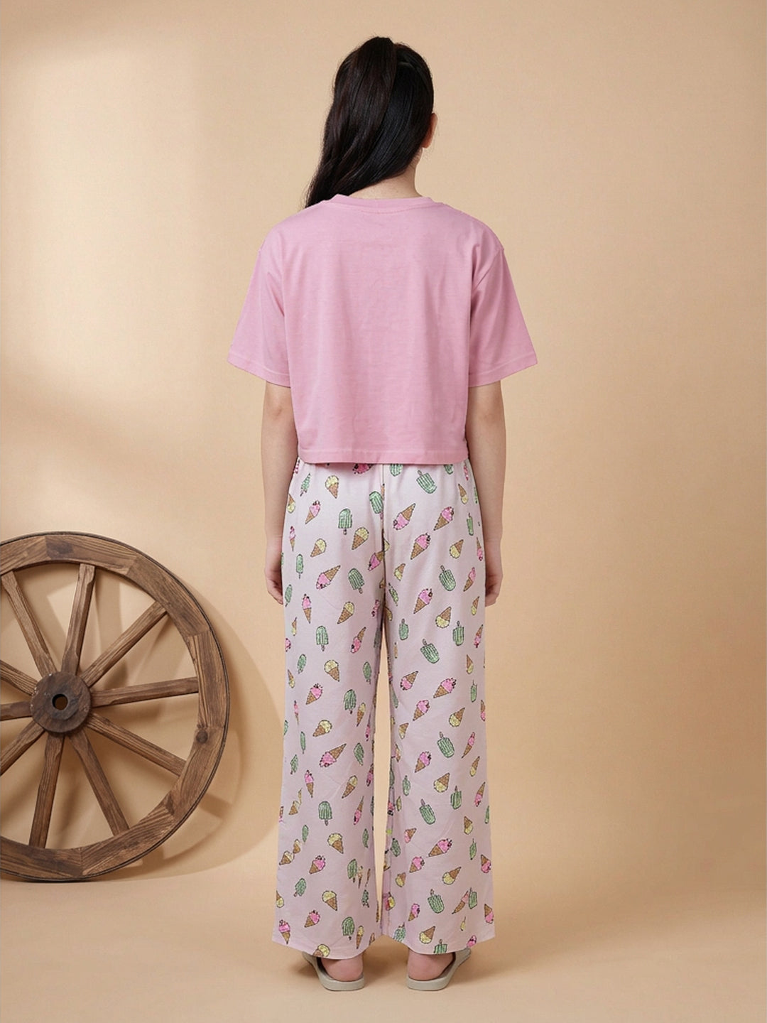 Lil Tomatoes Girls Cotton Night Suits - Candy Pink