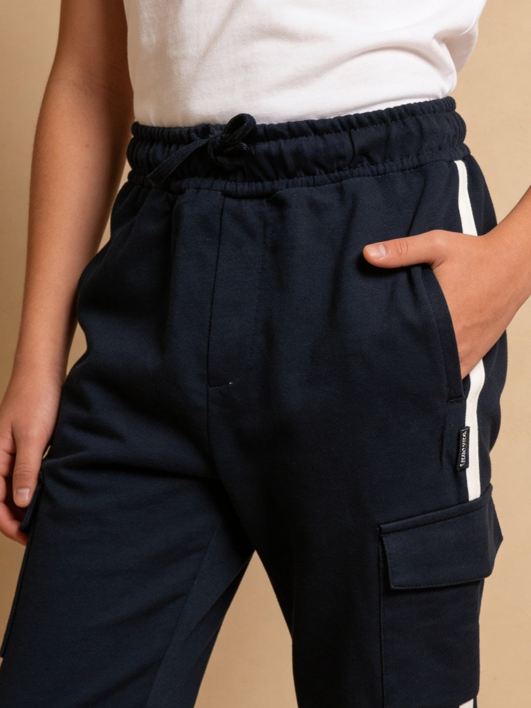 Lil Tomatoes Boys Cotton Looper Trackpant - Navy Blue