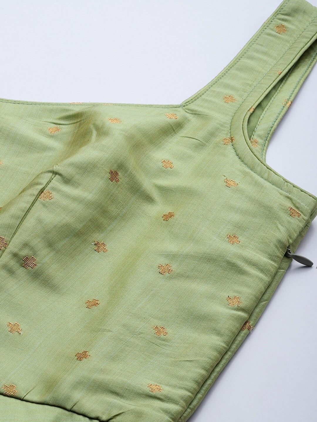 Bollywood Vogue Ready To Wear Pista Green Taffeta Gown - Look Shot