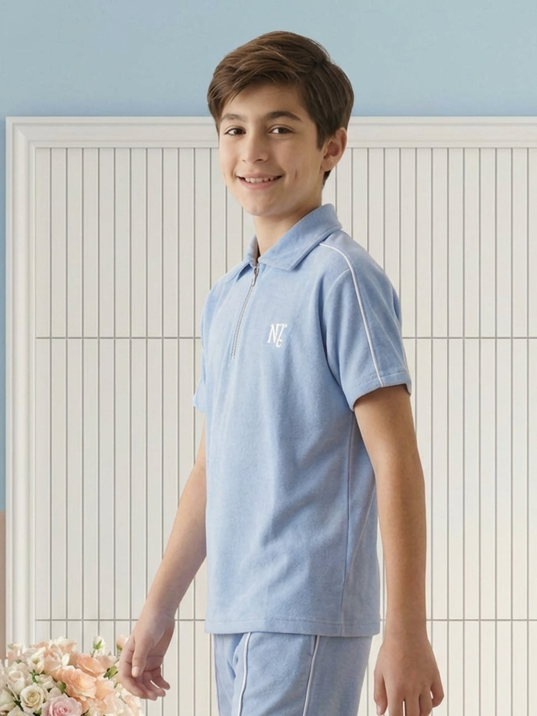 Lil Tomatoes Boys Cotton Night Suits - Ocean Blue