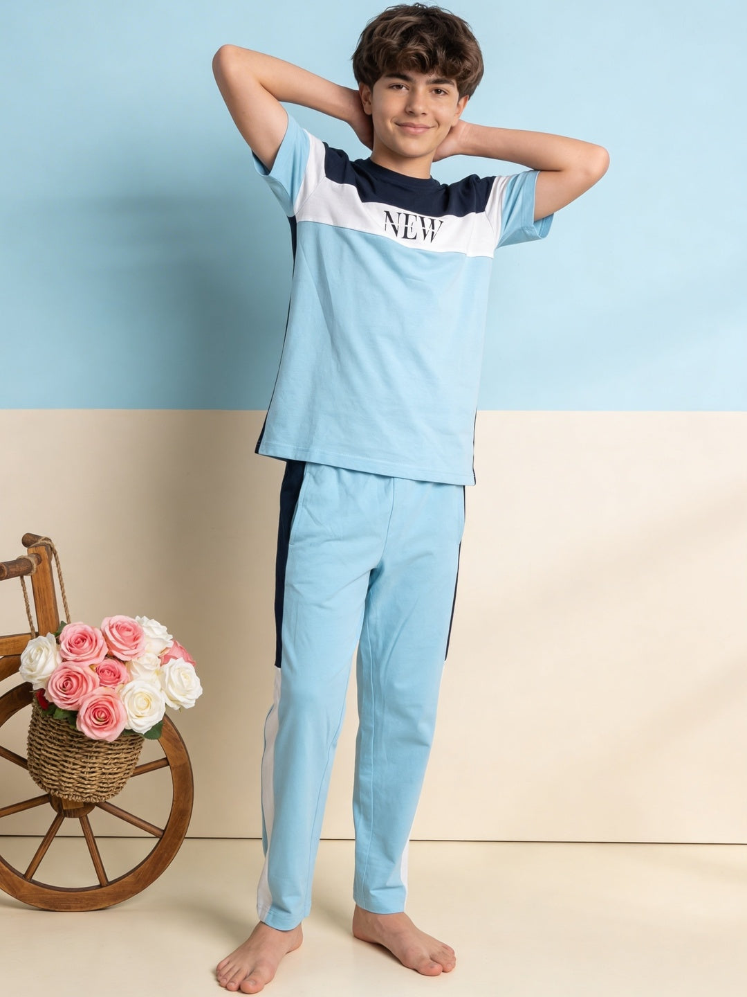 Lil Tomatoes Boys Cotton Night Suits - Navy Blue