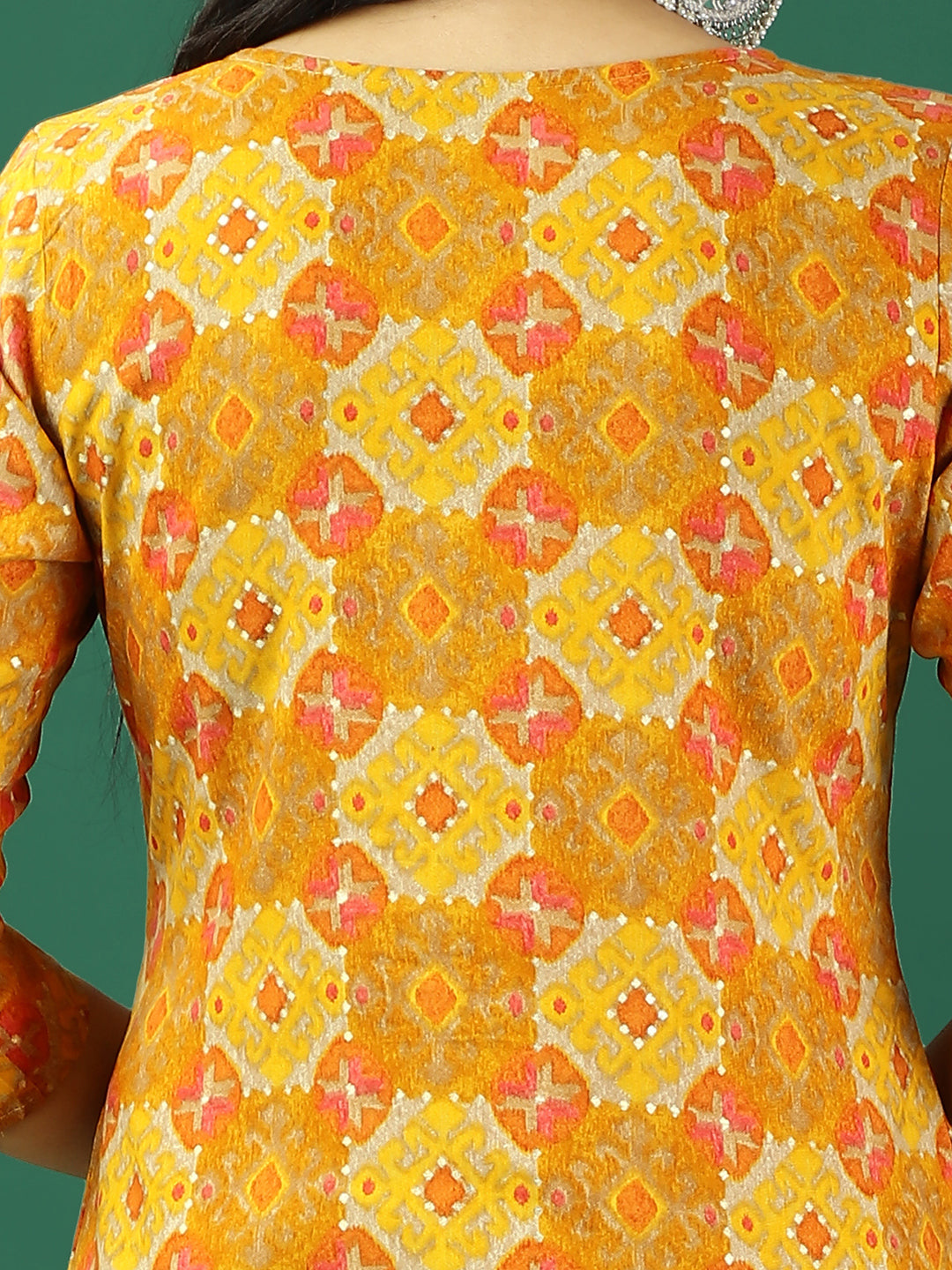 Bollywood Vogue Ready To Wear Multicolored Printed Viscose Kurta Set - Additional View 2