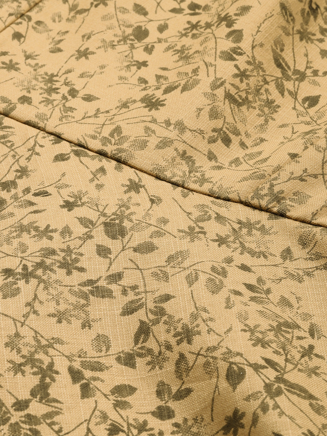 Bollywood Vogue Ready To Wear Beige Rayon Printed Dress - Additional View 1