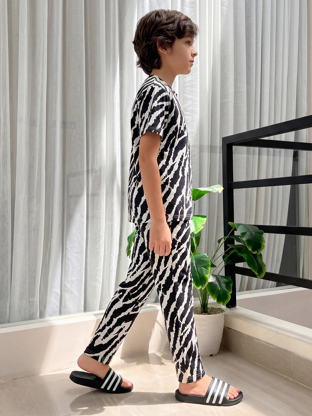 Lil Tomatoes Boys Cotton Night Suits - Charcoal