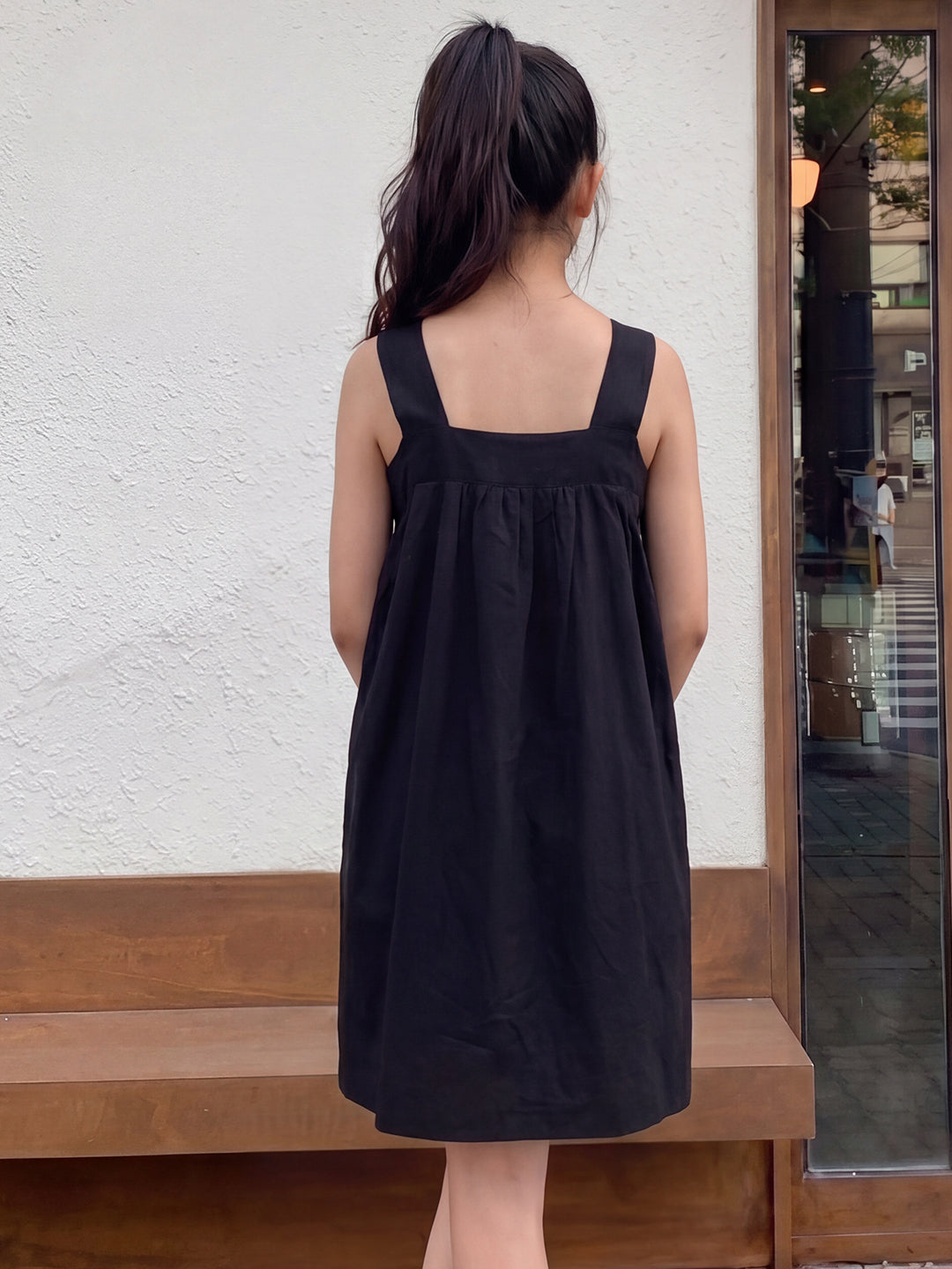 Lil Tomatoes Girls Cotton Dress - Black